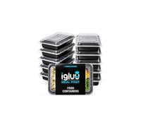 [10 Pack] 1 Compartment BPA Free Reusable Meal Prep Containers - Plastic Food Storage Trays with Airtight Lids - Microwavable, Freezer and Dishwasher