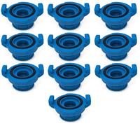 10 Pack - 1" Female Threaded Coupling - Quick Connect Poly Hose Fitting with Lock Lugs - Heavy-Duty Water Adapter for Irrigation, Agriculture, Marine, and Industrial Use