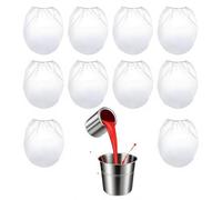 10 Pack 1 Gallon Paint Strainer Bags Bucket Filter with Elastic Drawstring Top Opening Nylon Mesh Filter White Fine Mesh Bag for Paint Gardening
