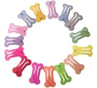 10 Pack 1 Inch Mini Pet Hair Clips - Bone Shape Snap Barrette Clips for Small Dogs and Cats, Tiny Grooming Hair Accessories for Puppy, Kitten, Toy Breeds(Mixcolor)