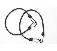 10 PACK - 10MM BLACK LUGGAGE ELASTICS BUNGEE CORD WITH SPIRAL HOOK ENDS VARIOUS LENGTHS (10MM x 800MM)