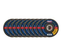 10 PACK 115mm Aluminium Oxide Flap Discs - 22mm Bore - Assorted Grits Multipack
