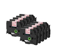 10 Pack 12mm 231 Black On White Compatible with PTH110 PTD210 PTH200 E1000PRO D210S Label Maker(Red on Clear)
