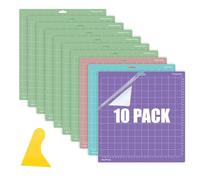 10 Pack 12x12 Cricut Cutting Mats, Multi Grip Adhesive Replacement Craft Mats