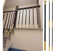 10 Pack 130cm Black Round Hollow Staircase Balusters for Double Panel Deck Garden Villa Railing Spindles Durable Deckorators Columns Enhance Outdoor Aesthetics