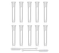 10 Pack 14mm Straight Glass Tubes 4.72''(12cm) Long, Borosilicate Glass Test Tubes for Science Lab Experiments, Home Kitchen Crafting with 2 Cleaning Brushes