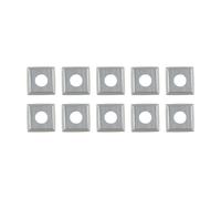 10-Pack 15x15x2.5mm Square Carbide for Woodworking Planer Heads and for CNC Lathe Turning Tools - R150 Radius 4-for Edge Replaceable Solid Carbide Compatible with Byrd Journal
