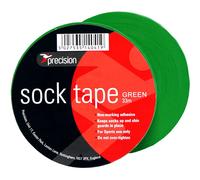 Loops 10 PACK - 19mm x 33m GREEN Sock Tape - Football Shin Guard Pads Holder Tape