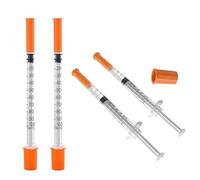 10 Pack 1ml/cc 31G 6mm Plastic Multiple Uses Measuring Tools with Accessories, Individually Packed,for Dispensing and Measuring Liquids, Plant Watering (10)