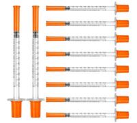 10-Pack 1mL Precision Liquid Dispensers (30G x 8mm) - Bulk Multi-Purpose Tools with Graduated Scales Individually Sealed Hygienic Units For Labs, Pet Liquid Feeding, Baking, Ink Refills