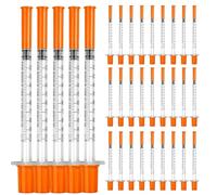 10 Pack 1ml Syringes with 30G 8mm Tips - Precision Plastic Measuring Tools for Liquid Dispensing, Pet Feeding, Lab Use, and Cake Decorating - Individually Sealed