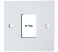 10 Pack 1X Single Gang Module Modular Frame 25 X 38mm Lj6C Wall Face Plate Cable