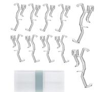 10-Pack 2.5" Clear Valance Clips | 64mm Width Hidden Retainer Holder for Horizontal Faux & Wood Blinds | Window Blinds Parts