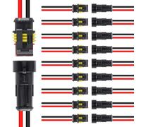 10 Pack 2 Pin Wire Connector 16 AWG Waterproof Automotive Electrical Connectors Deutsch Connector Male and Female Wire Connectors for Car Truck Boat