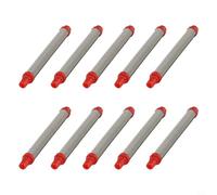 10 Pack 200 Mesh Airless Spray Filters| 304 Stainless Steel Replacement for Wagner Paint Sprayers| 103mm x 10.5mm Red Strainer for Enamels and Primers