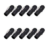 10-Pack 20A 250V Waterproof 3-Pin PowerCON Plug & Socket Set | . Locking powerCON connector set for stage lighting power cable assembly projects(10xE1025M-OUT)