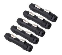 10-Pack 20A 250V Waterproof 3-Pin PowerCON Plug & Socket Set | . Locking powerCON connector set for stage lighting power cable assembly projects(5xE1024M 5xE1025M)
