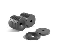 10 Pack 20mm x 3mm x Disc Countersunk Black Epoxy Neodymium Magnets N42
