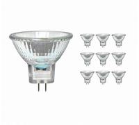 10 Pack 20W Mr11 Gu4 12V Traditional Reflector Bulbs, 5000 Hrs, Warm White 2700K, Dimmable Spotlight, 180Lm, Dichroic, 35mm Dia