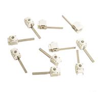 10 Pack 25 mm² Terminal Block for Busbar Circuit Breaker Distribution Box Connector, 63A Rated Current, White Plastic Housing, Compatible with 25 mm² Wire, for