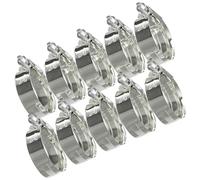 10 Pack - 25mm > 45mm Worm Drive Jubilee Type Hose Pipe Clips Zinc Plated