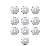 10 Pack 28mm Rotary Cutter Blades - Replacement Rotary Blade for Quilting, Scrapbooking, Sewing - Sharp and Durable Titanium Blade - Fabric Wheel Roller - 28mm Size