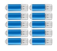 10 Pack 2GB Plastic Blue USB Flash Drive Wide Compatibility Thumb Drive for Windows Mac OS Linux