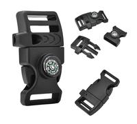 10 Pack 3/4 Inch Paracord Bracelet Buckle, Compass Buckle for Bracelets Clasp Clip Outdoor Camping Emergency Survival Travel Accessories (Black)