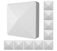 (10 Pack) 3.5x3.5 Vinyl Fence Post Caps, White PVC, Decorative Pyramid Cover for Fence, Deck, Mailbox Posts, Outdoor Use - Actual Size 3.5" x 3.5", Not for Wood Posts (FC13)