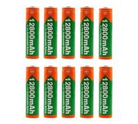 10-Pack 3.7V 12800mAh Lithium Ion Rechargeable Batteries Compatible With Flashlights Headlamps Fans Razors Microphones And Other Devices