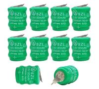 10 Pack 3/V80H 3.6V 80mAh Ni-MH Battery for Varta 3/V80H 55608303012 PLC CNC Chip Data Power Supply Nickel Metal Hydride Battery 2 Pins