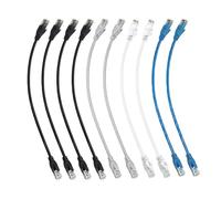 10 Pack 30cm CAT 6 Ethernet Cable, 10Gbps High-Speed Internet Cable, RJ45 Network Connector, for Office Wiring, Home Renovations, Network Card Wiring, Hotels etc.(White, Black, Blue, Off-White)