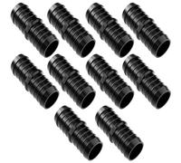 10 Pack - 32mm (1.25 Inch) Plastic Hose Pipe Connector for Garden Hoses, Ponds, Water Pipes, Inline Barbed Joiners