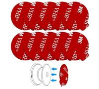 10 Pack 3M Sticky Adhesive Replacement Compatible with Socket Mount Base VHB Sticker Pads for Collapsible Grip & Stand (Red)