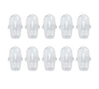 10 Pack 4 Inch / 10.5cm Transparent Plant Pots with Lids, Thick Hard PET Plastic Seed Starter Pots, Propagation Cups for Seedlings, Succulents, Cuttings & Plant Growing