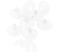 10 Pack 41mm Clear Suction Cups with Thumb Screws, Transparent PVC Rubber Suckers for Kitchen Bathroom Glass Wall Hooks Hangers