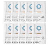 10 Pack 496187 Filter Bags for Festool CT 26 CTM 26E CTL 26E Dust Extractor | for CLEANTEC Series SC FIS-CT 26/5, 5-Layer Filtration, Large Capacity & Disposable, High Tear Resistance, for Hard Floors