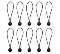 10-Pack 4Mm Elastic Ball Ties For Tents And Tarps, Flexible Bungee Cords With Rubber Core For Camping Gear(6inch)