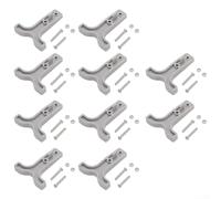 10 Pack 50A 600V T-Handles for Anderson Style Connectors, Silver-Plated Copper Terminals, UL94 V-0 PC Housing, Quick Install Battery Power Connection Tools(Gray)