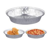(10 Pack) 6" Aluminum Foil Pie Pans,Disposable & Recyclable Large Pie Pan,Foil Pans for Baking, Cooking, Freezer Safe, Round Foil Pans,Lightweight Yet Sturdy - Even Heat Distribution (6")