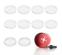 10-Pack 60mm Air Vents Circular Soffit Vents with Hole Saw - White Plastic Soffit Vent Cover for Bathroom Home, Office, Kitchen, Cabinet, Wardrobe