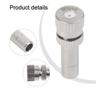 10-Pack 6mm Brass Misting Nozzle for Garden Hose - Fine Fog Spray Nozzle with Quick-Connect Fitting, 0.7mm Orifice, 27x6mm Size, 20-260 cc/min F