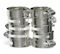 10 Pack - 70mm > 90mm Worm Drive 304 Stainless Steel Hose Pipe Clamps Clips