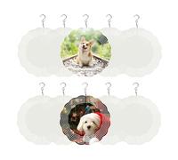 10 Pack 8 Inch Sublimation Wind Spinner Blanks,Wind Spinners Sublimation Blanks 3D Aluminum Metal Wind Spinners for Yard and Garden Indoor Outdoor Window Porch Decoration Round (10 Pcs 8 Inch)