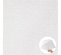 10 Pack 8 x 8 Inches 18 Mesh Needlepoint Canvas - White Cross Stitch,Blank White Canvas Pure Cotton Needlepoint Mesh Twist Interlock for Embroidery DIY Knit Crochet Projects