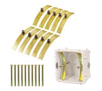 10-Pack 86-Type Switch Socket Repair Clips & Screw Kit | Universal Back Box Saver Clips for Loose Wall Sockets, Outlets and Light Switches