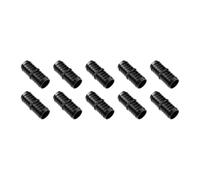 10 Pack 90mm Straight Barbed Hose Joiner Inline Pipe Connector Black | ABS, made in the UK | 75mm long, ribbed grip both ends | -20°C to +105°C | 2mm wall | Matte finish