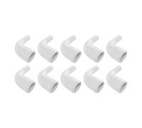 10 Pack 90mm to 51mm 90 Degree Barbed Hose Reducer Elbow Connector White | ABS, made in the UK | Right-angle bend, ribbed grip on both ends | -20°C to +105°C | 2mm wall | Matte finish