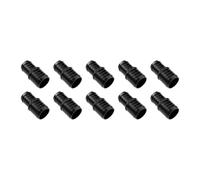10 Pack 90mm to 51mm Straight Barbed Hose Reducer Pipe Connector Black | ABS, made in the UK | 75mm long, ribbed grip both ends | -20°C to +105°C | 2mm wall | Matte finish