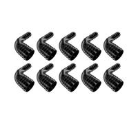 10 Pack 90mm to 60mm 90 Degree Barbed Hose Reducer Elbow Connector Black | ABS, made in the UK | Right-angle bend, ribbed grip on both ends | -20°C to +105°C | 2mm wall | Matte finish